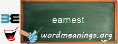 WordMeaning blackboard for earnest